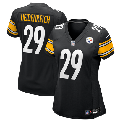 Women's Pittsburgh Steelers Eli Heidenreich Nike Black Team Game Jersey