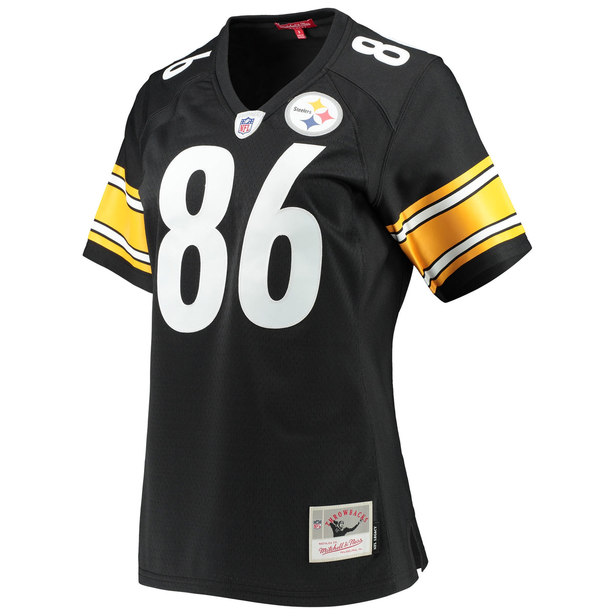 Women's Pittsburgh Steelers Hines Ward Mitchell & Ness Black Legacy Replica Player Jersey