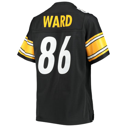 Women's Pittsburgh Steelers Hines Ward Mitchell & Ness Black Legacy Replica Player Jersey