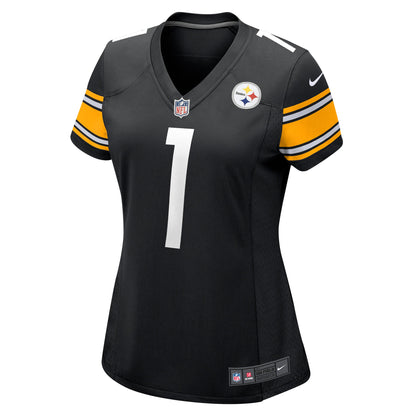 Women's Pittsburgh Steelers Number 1 Bride Nike Black Game Jersey