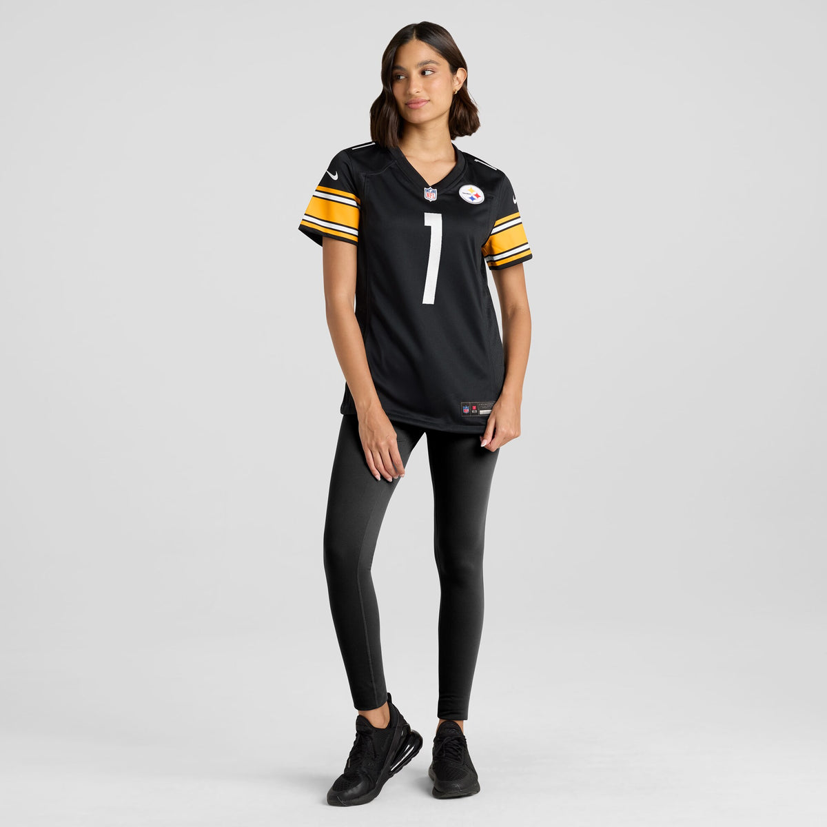 Women's Pittsburgh Steelers Number 1 Mom Nike Black Game Jersey
