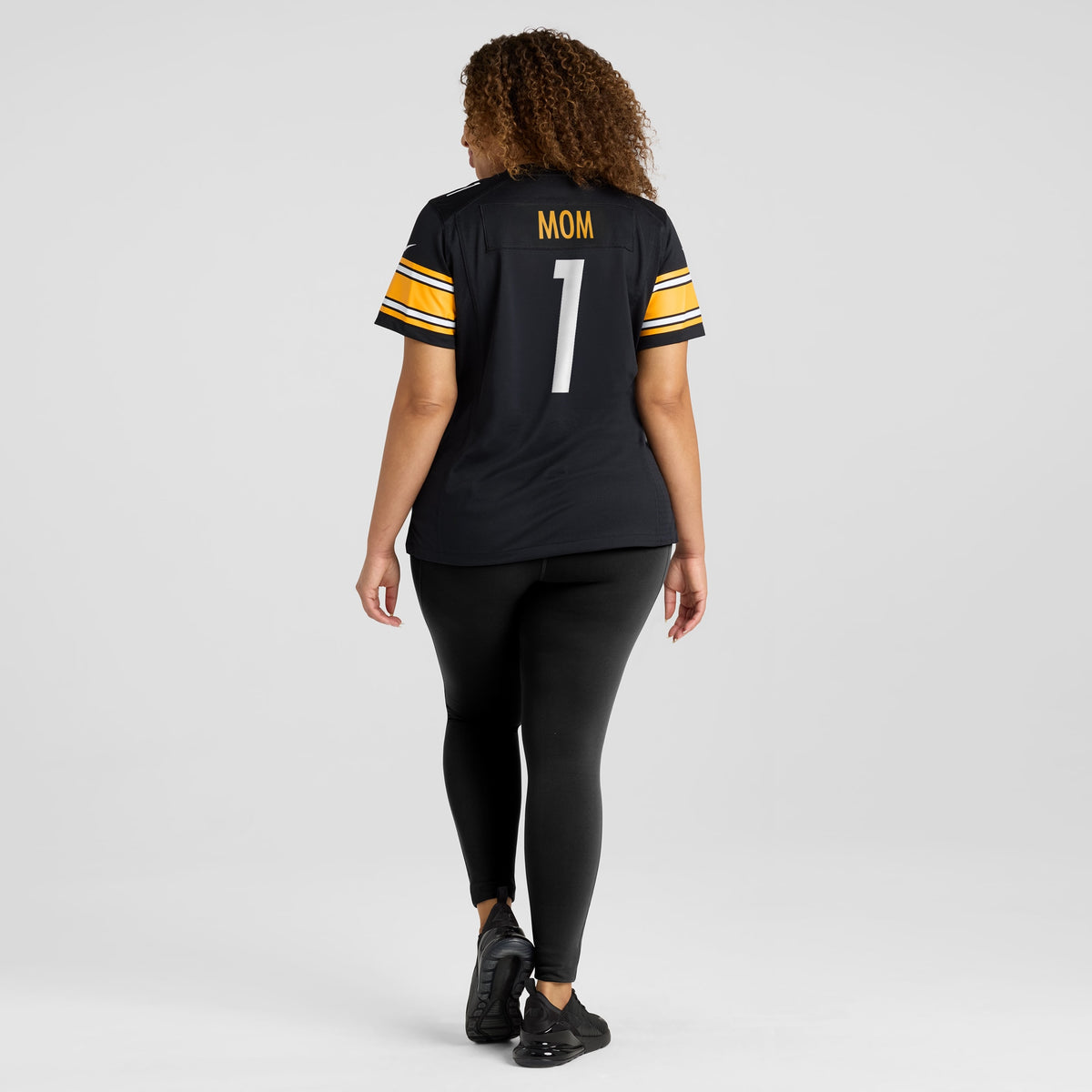 Women's Pittsburgh Steelers Number 1 Mom Nike Black Game Jersey