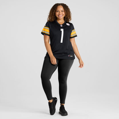 Women's Pittsburgh Steelers Number 1 Mom Nike Black Game Jersey