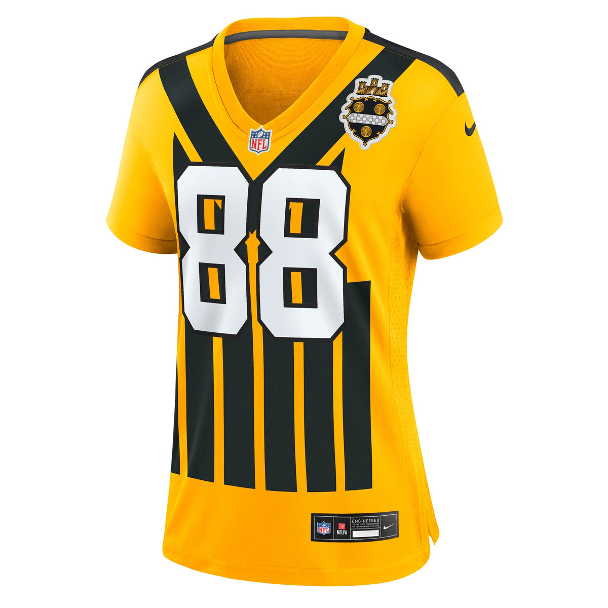 Women's Pittsburgh Steelers Pat Freiermuth Nike Gold Alternate 1933 Throwback Game Jersey