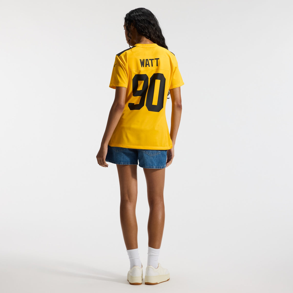 Women's Pittsburgh Steelers T.J. Watt Nike Gold Alternate 1933 Throwback Game Jersey