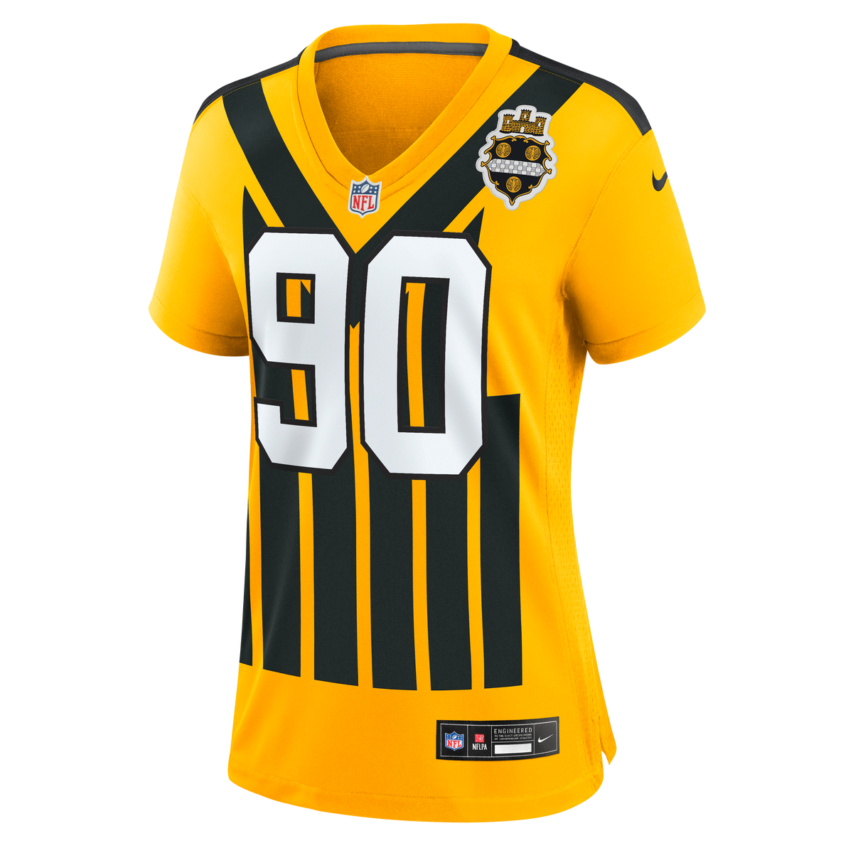 Women's Pittsburgh Steelers T.J. Watt Nike Gold Alternate 1933 Throwback Game Jersey