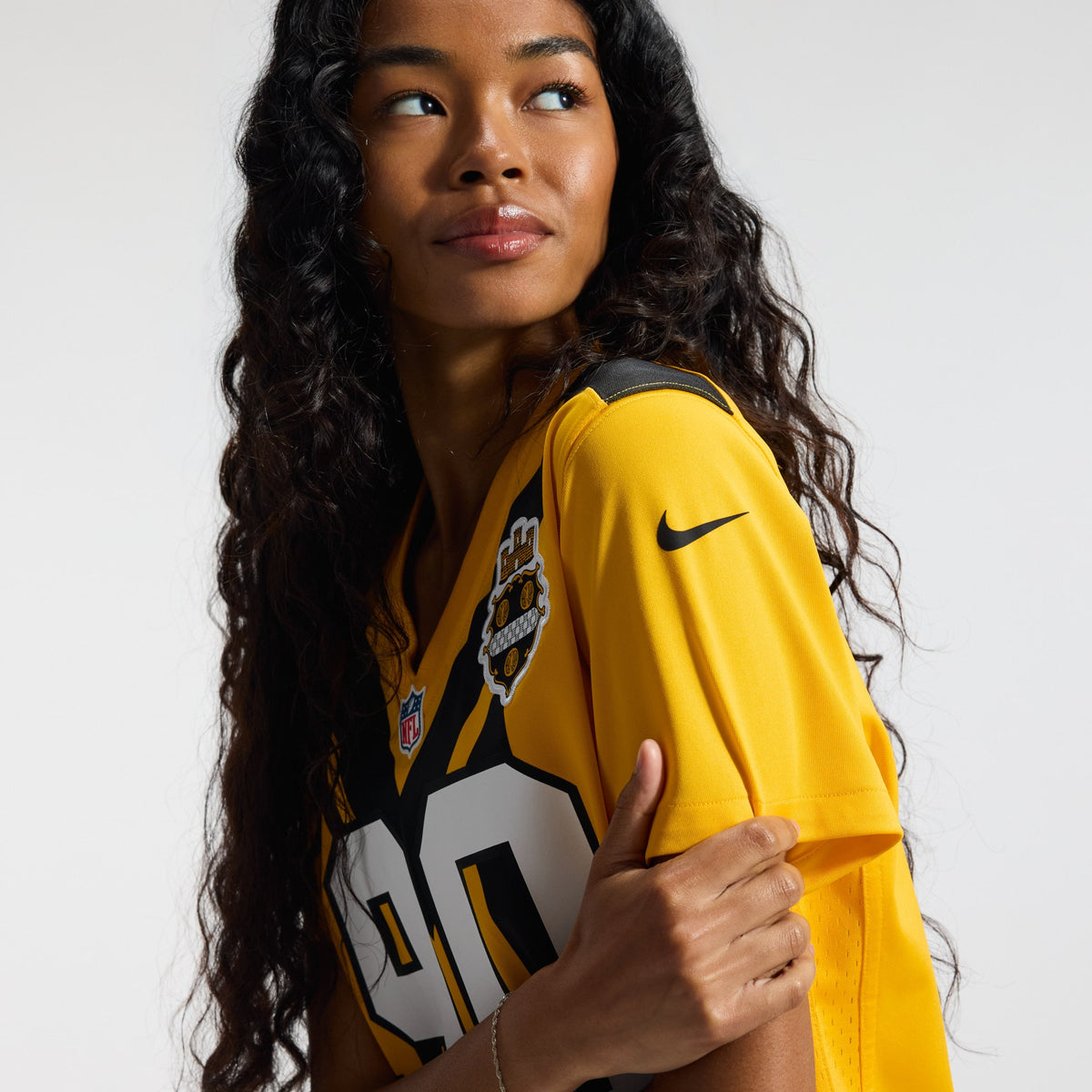 Women's Pittsburgh Steelers T.J. Watt Nike Gold Alternate 1933 Throwback Game Jersey
