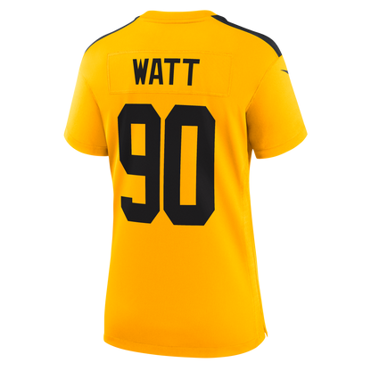 Women's Pittsburgh Steelers T.J. Watt Nike Gold Alternate 1933 Throwback Game Jersey