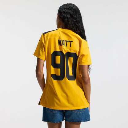 Women's Pittsburgh Steelers T.J. Watt Nike Gold Alternate 1933 Throwback Game Jersey