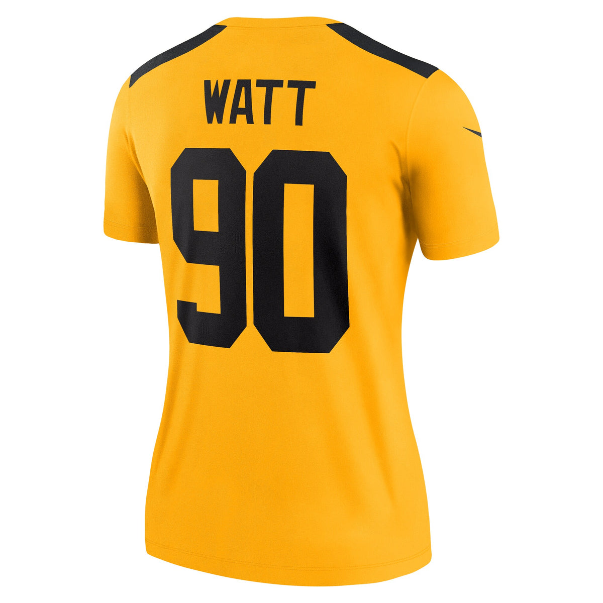 Women's Pittsburgh Steelers T.J. Watt Nike Gold Alternate 1933 Throwback Legend Player Performance Top