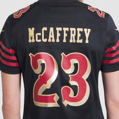 Women's San Francisco 49ers Christian McCaffrey Nike Black 2025 Rivalries Collection Game Jersey