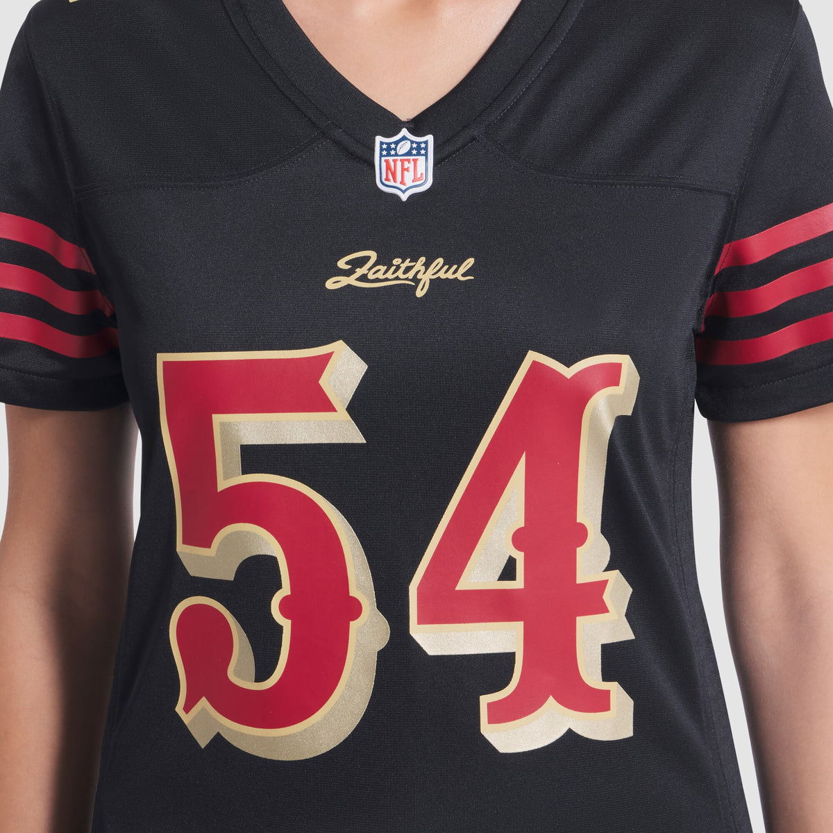 Women's San Francisco 49ers Fred Warner Nike Black 2025 Rivalries Collection Game Jersey