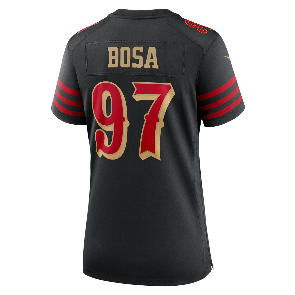 Women's San Francisco 49ers Nick Bosa Nike Black 2025 Rivalries Collection Game Jersey