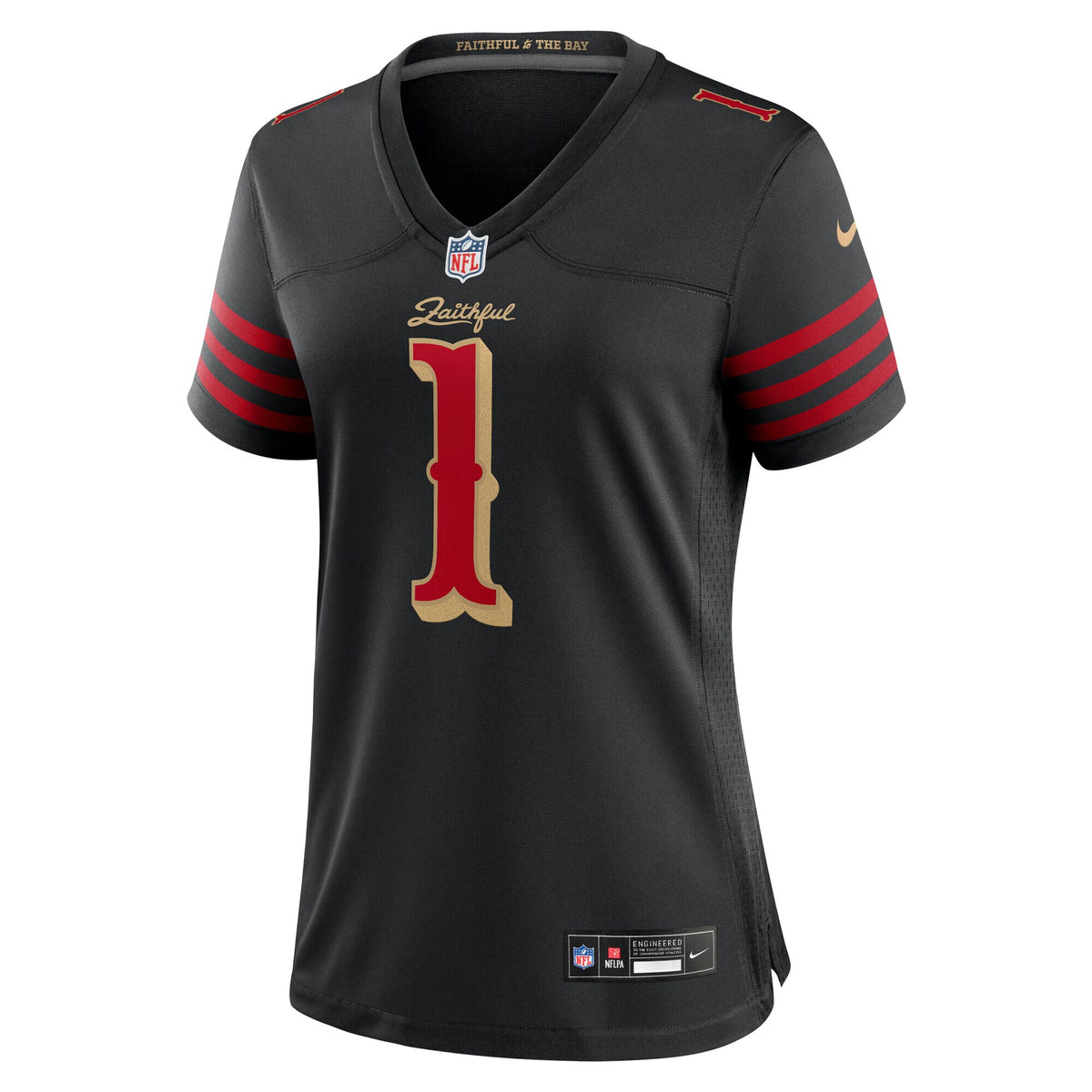Women's San Francisco 49ers Ricky Pearsall Nike Black 2025 Rivalries Collection Game Jersey