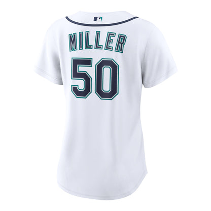 Women's Seattle Mariners Bryce Miller Nike White Home Replica Jersey