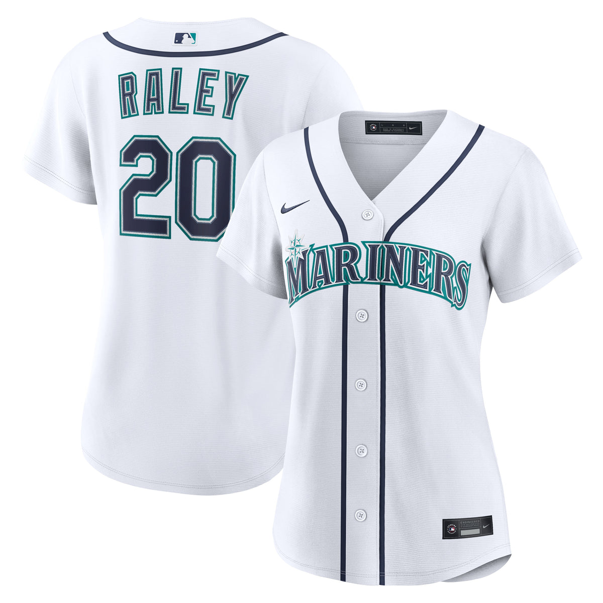 Women's Seattle Mariners Luke Raley Nike White Home Replica Jersey