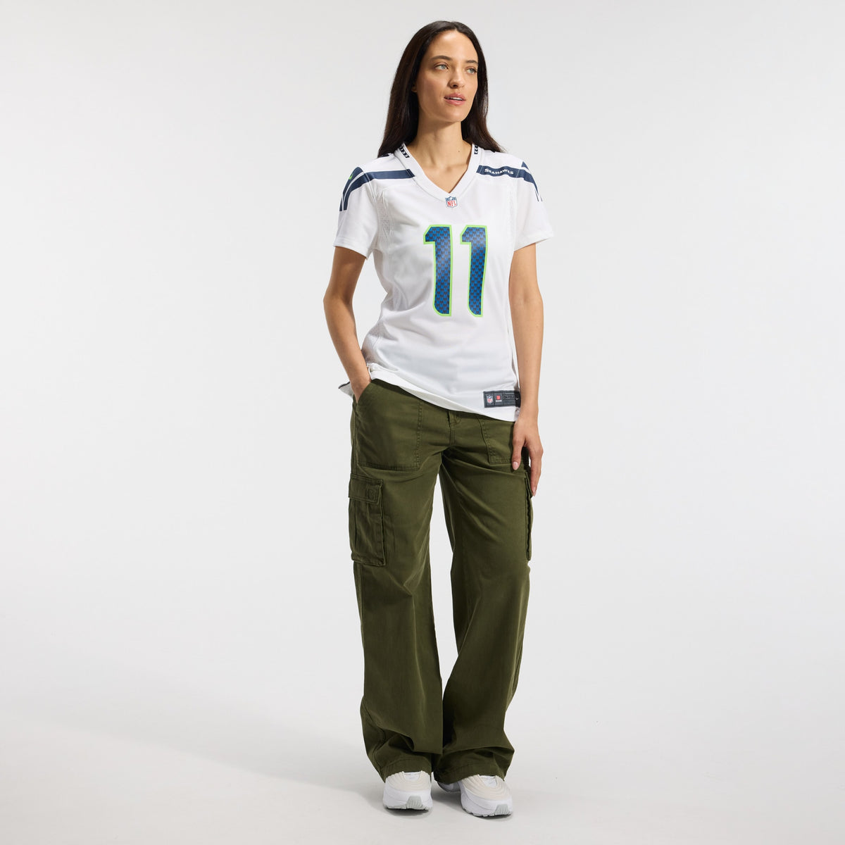 Women's Seattle Seahawks Jaxon Smith-Njigba Nike White Game Jersey