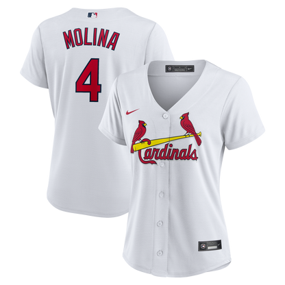 Women's St. Louis Cardinals Yadier Molina Nike White Home Replica Jersey