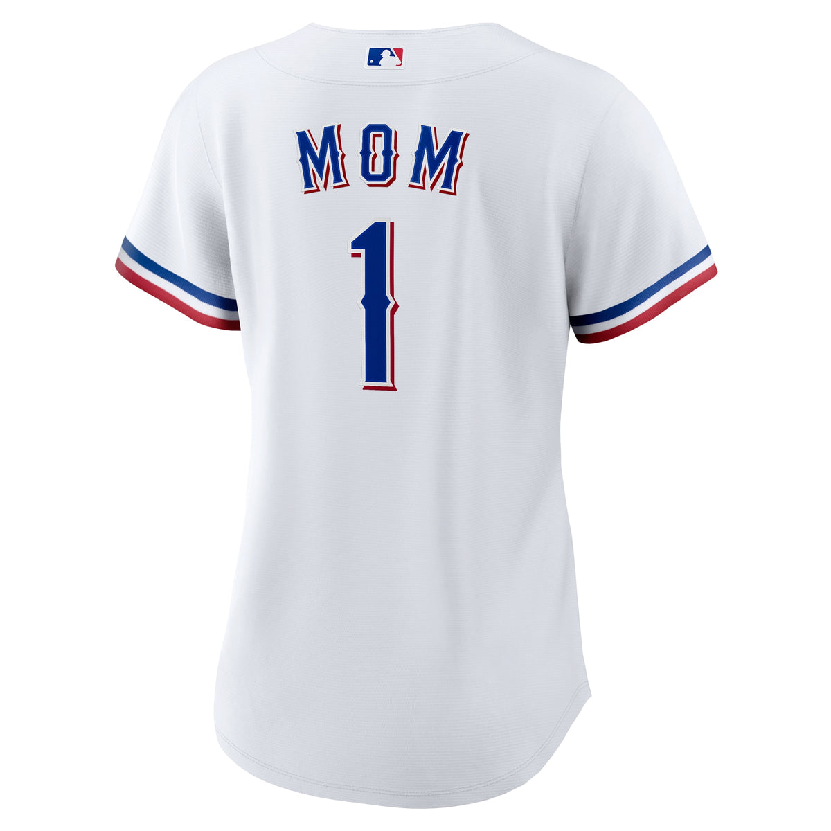 Women's Texas Rangers Nike White #1 Mom Home Replica Jersey