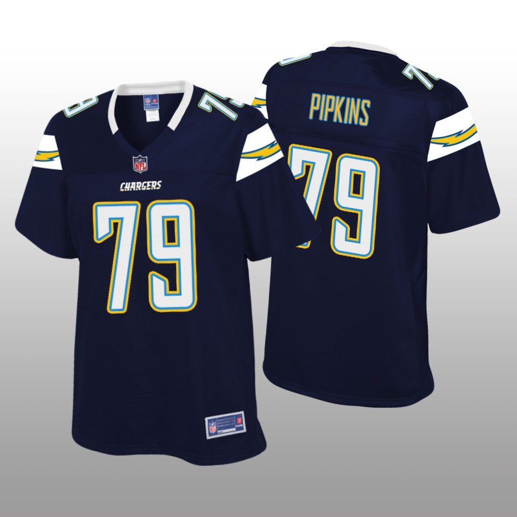 Women's Trey Pipkins #79 Los Angeles Chargers Navy Pro Line Jersey