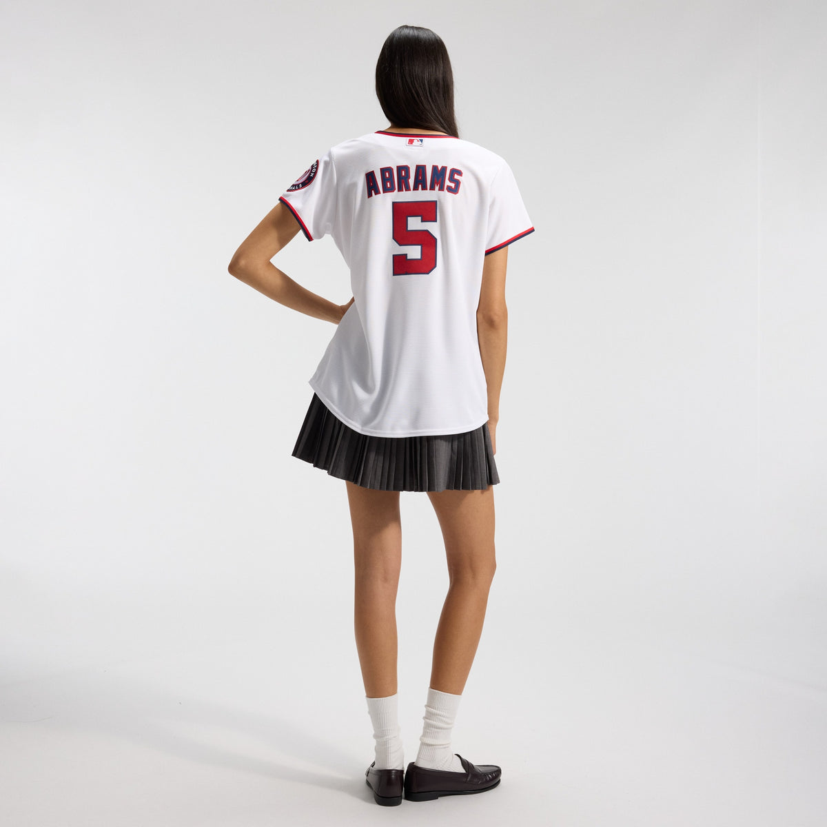 Women's Washington Nationals CJ Abrams Nike White Home Replica Player Jersey