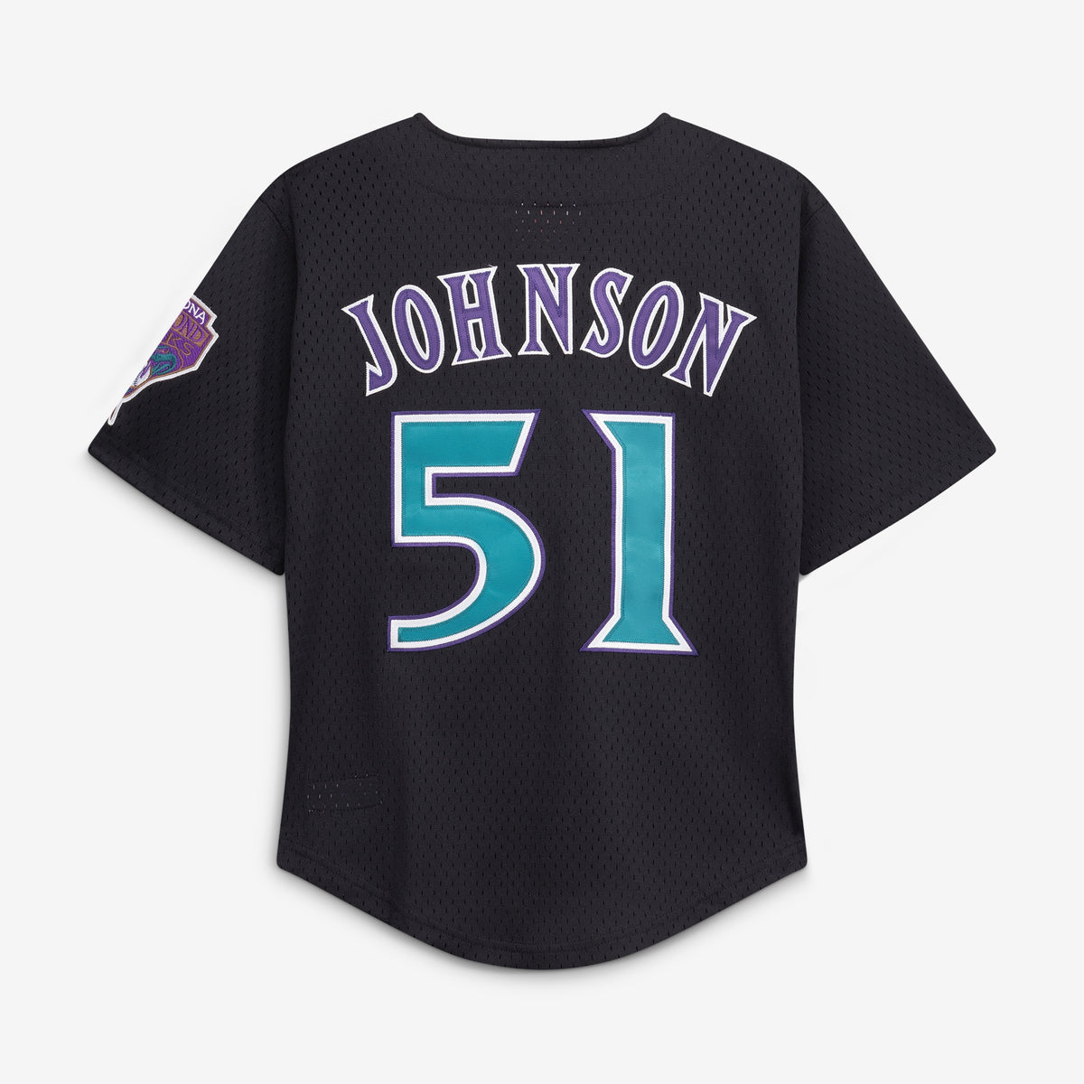 Youth Arizona Diamondbacks Randy Johnson Mitchell & Ness Black Cooperstown Collection Mesh Batting Practice Jersey