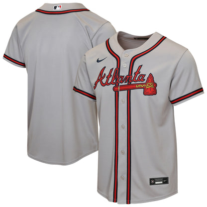 Youth Atlanta Braves Nike Gray Road Replica Jersey