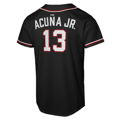 Youth Atlanta Braves Ronald Acuí±a Jr. Nike Black Fashion Replica Player Jersey