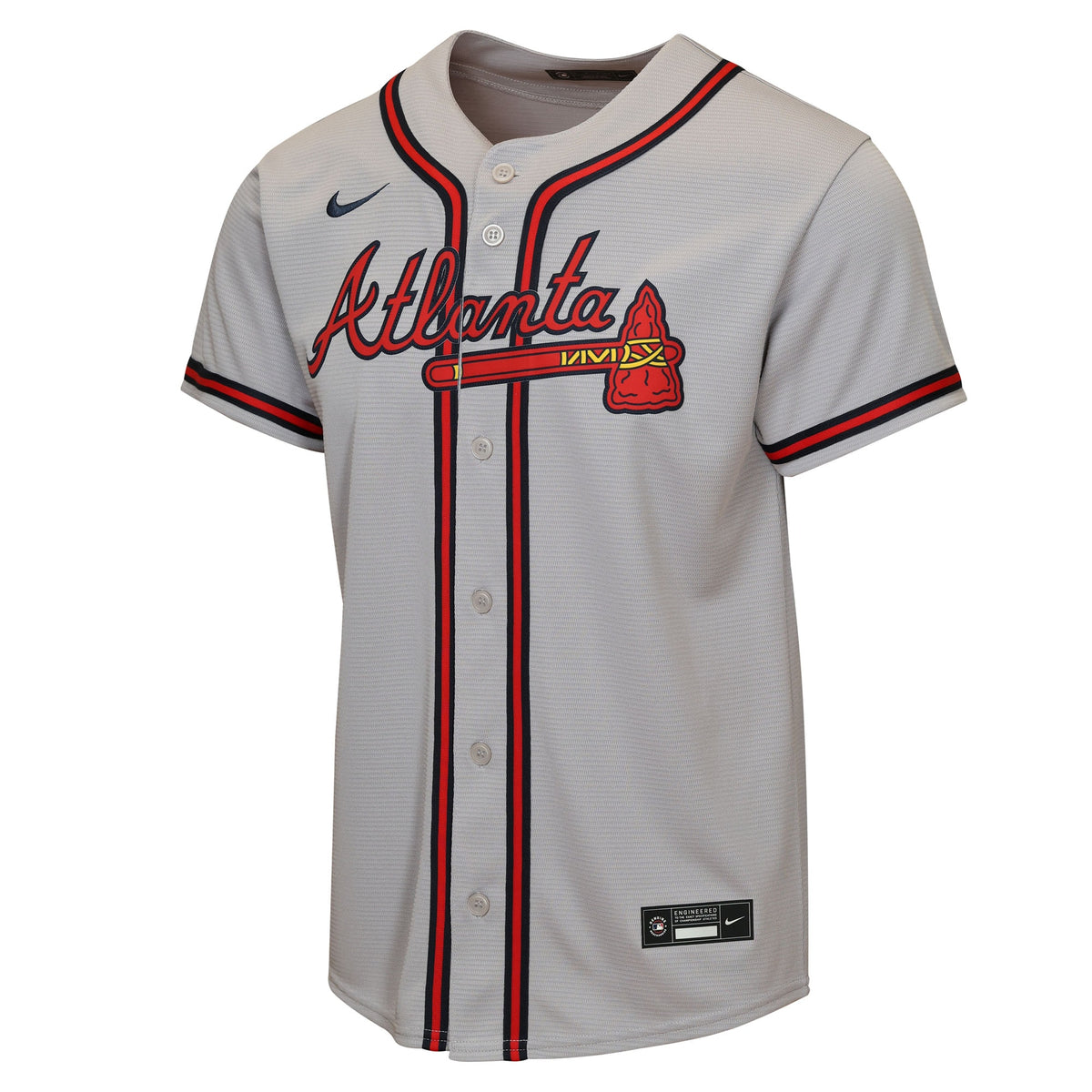 Youth Atlanta Braves Ronald Acuí±a Jr. Nike Gray Road Replica Jersey