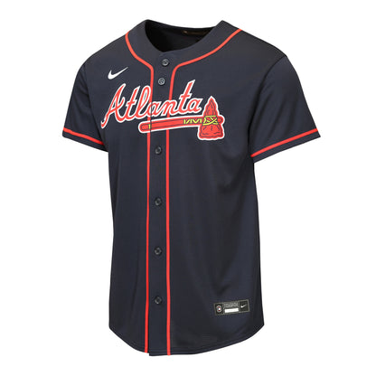 Youth Atlanta Braves Ronald Acuí±a Jr. Nike Navy Alternate Replica Jersey