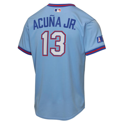 Youth Atlanta Braves Ronald Acuí±a Jr. Nike Powder Blue 2026 City Connect Stadium Jersey