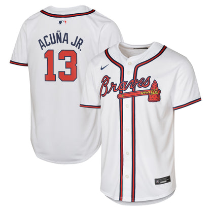 Youth Atlanta Braves Ronald Acuí±a Jr. Nike White Home Limited Player Jersey
