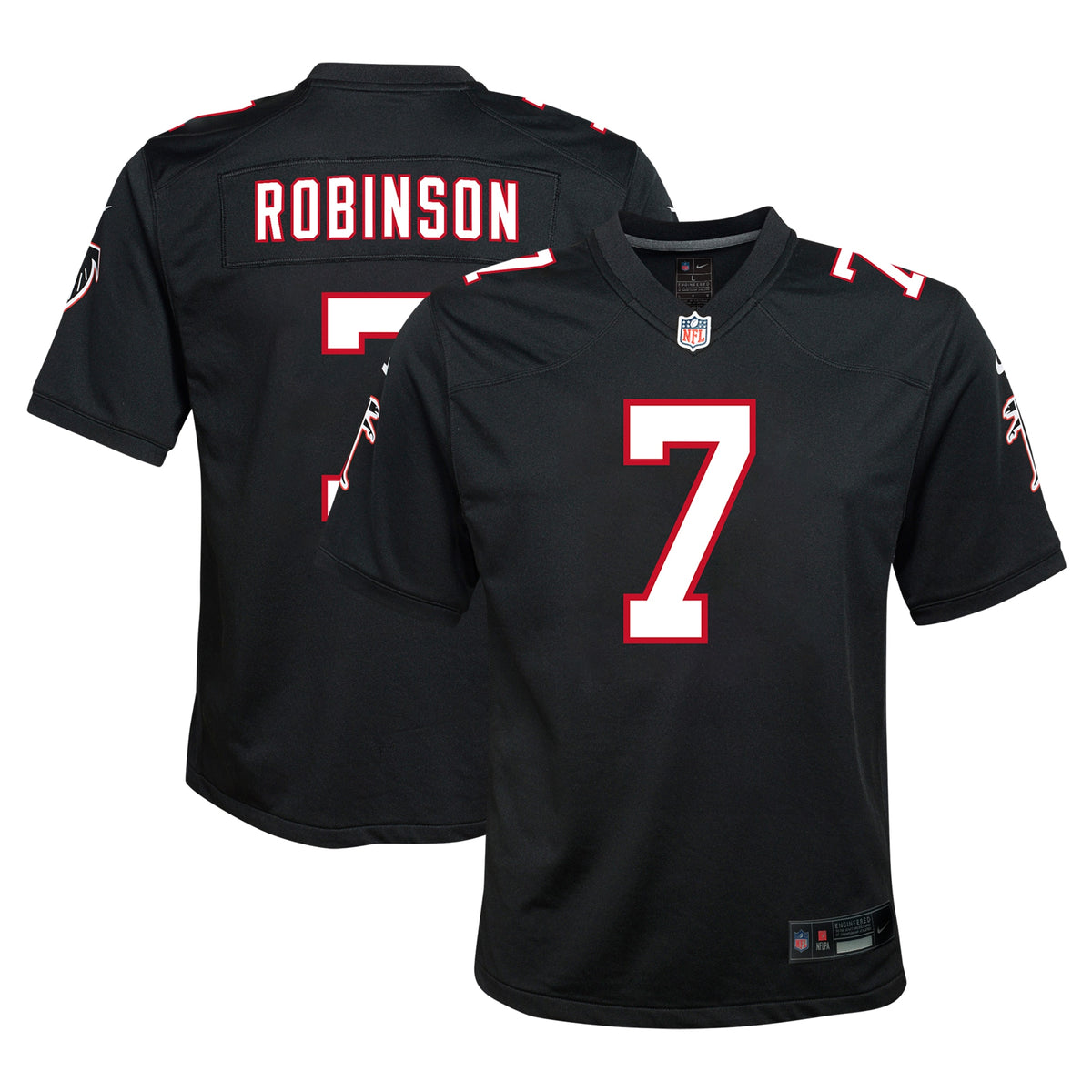 Youth Atlanta Falcons Bijan Robinson Nike Black Game Jersey