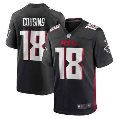 Youth Atlanta Falcons Kirk Cousins Nike Black Game Jersey