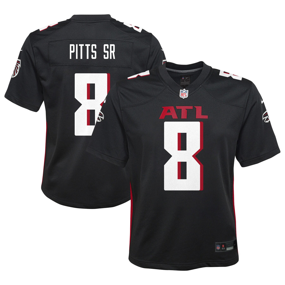 Youth Atlanta Falcons Kyle Pitts Sr. Nike Black Game Jersey