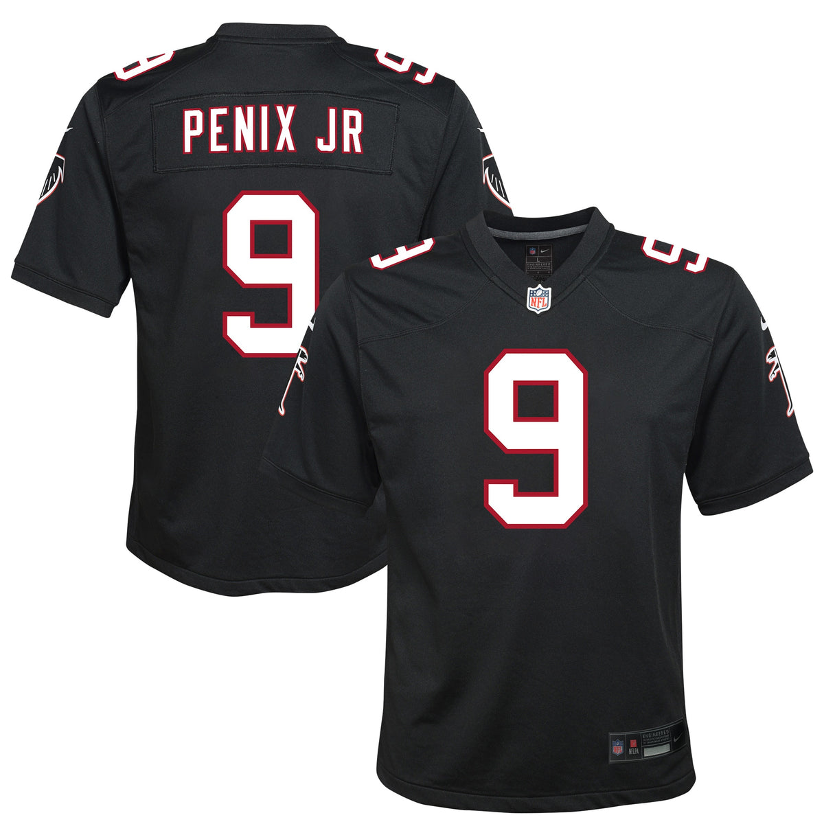 Youth Atlanta Falcons Michael Penix Jr. Nike Black Alternate Game Jersey