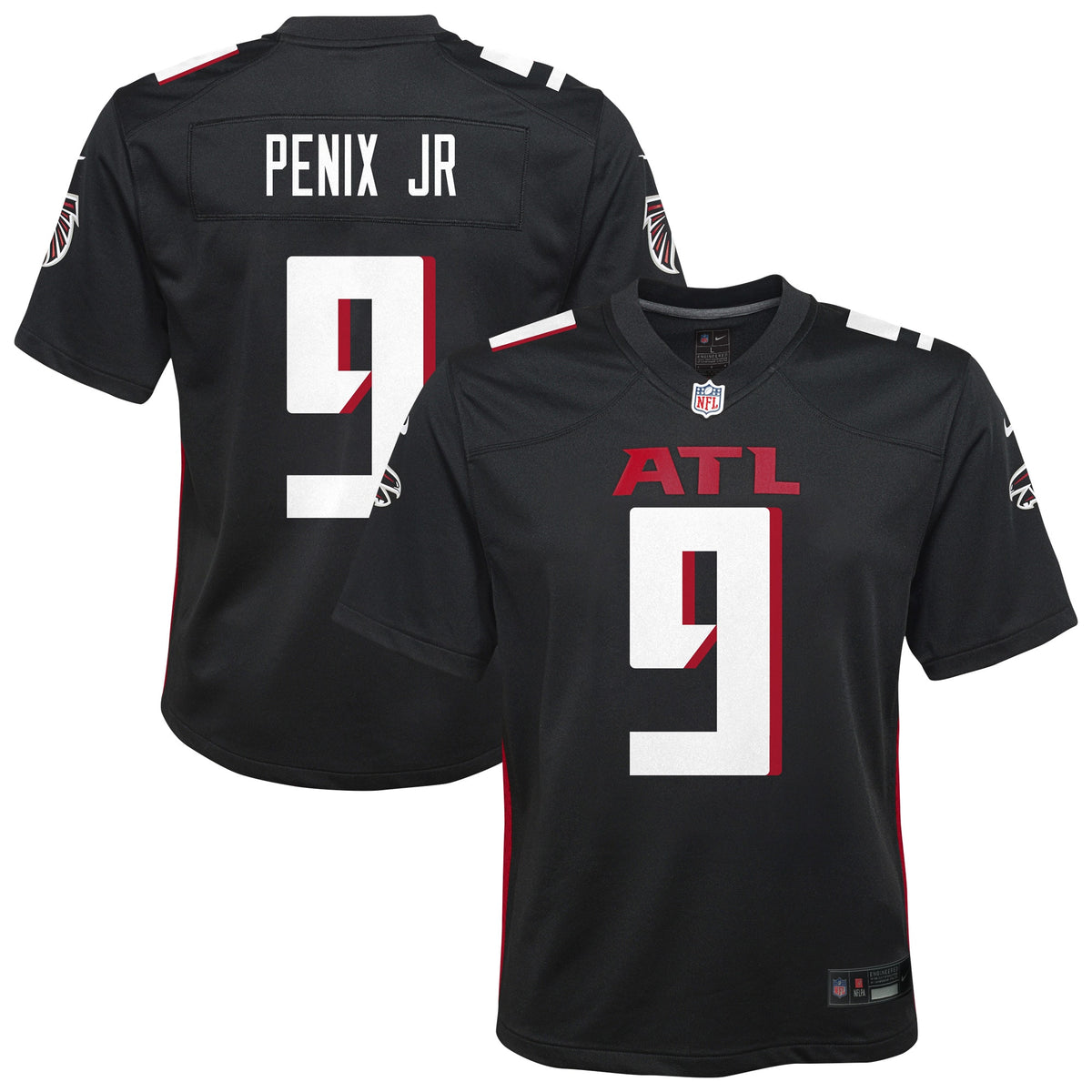 Youth Atlanta Falcons Michael Penix Jr. Nike Black Team Game Jersey