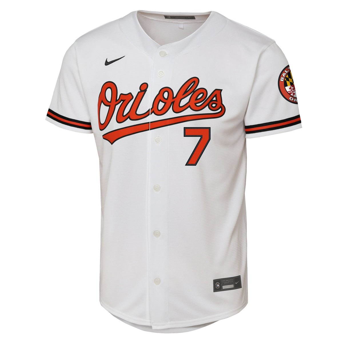 Youth Baltimore Orioles Jackson Holliday Nike White Home Stadium Player Jersey