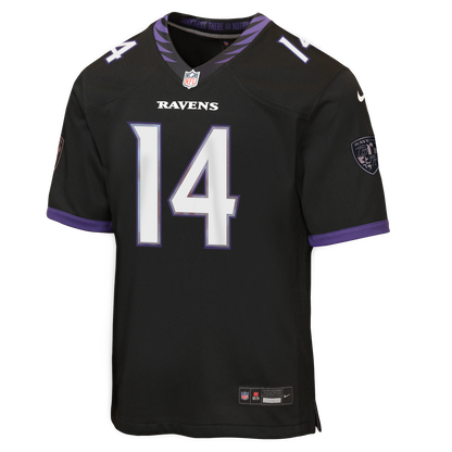 Youth Baltimore Ravens Kyle Hamilton Nike Black Alternate Game Jersey