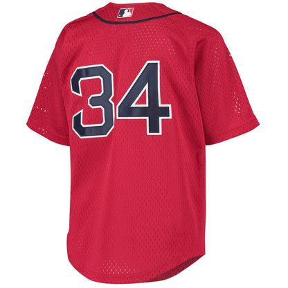 Youth Boston Red Sox David Ortiz Mitchell & Ness Red Cooperstown Collection Batting Practice Jersey