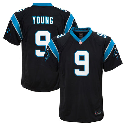 Youth Carolina Panthers Bryce Young Nike Black Game Jersey