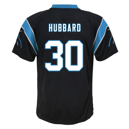 Youth Carolina Panthers Chuba Hubbard Nike Black Team Game Jersey