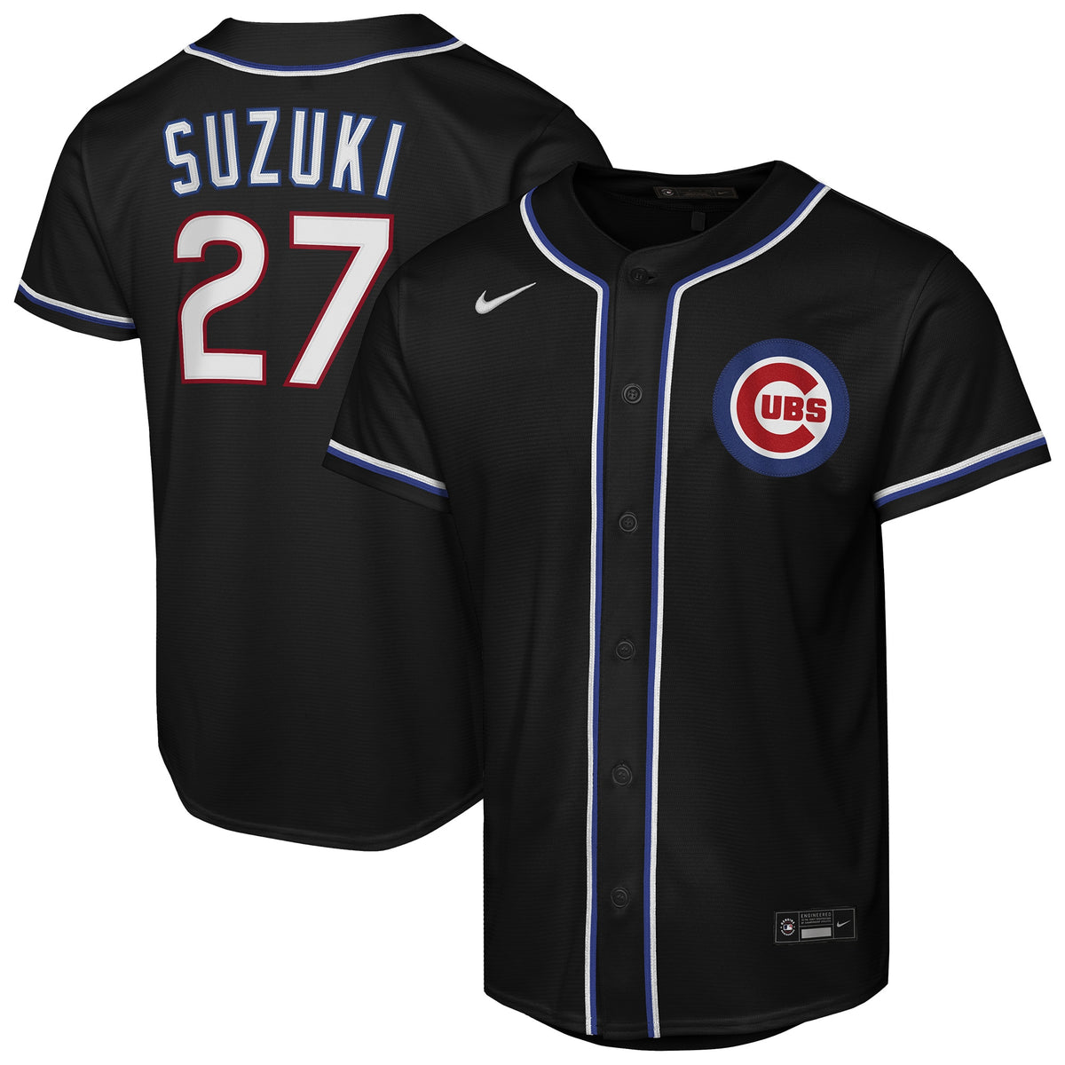 Youth Chicago Cubs Seiya Suzuki Nike Black Fashion Replica Player Jersey
