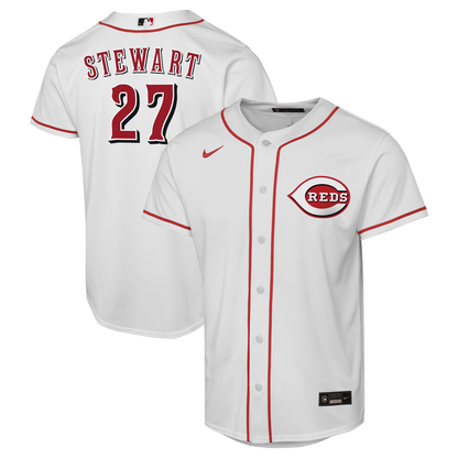 Youth Cincinnati Reds Sal Stewart Nike White Home Replica Player Jersey