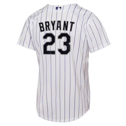 Youth Colorado Rockies Kris Bryant Nike White Home Replica Player Jersey