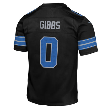 Youth Detroit Lions Jahmyr Gibbs Nike Black Game Jersey