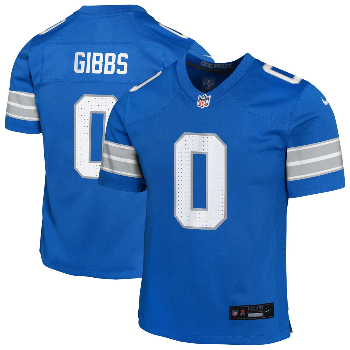Youth Detroit Lions Jahmyr Gibbs Nike Blue Game Jersey