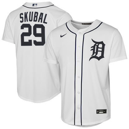 Youth Detroit Tigers Tarik Skubal Nike White Home Replica Player Jersey