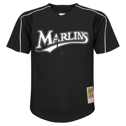 Youth Florida Marlins Miguel Cabrera Mitchell & Ness Black Mesh Batting Practice Replica Jersey