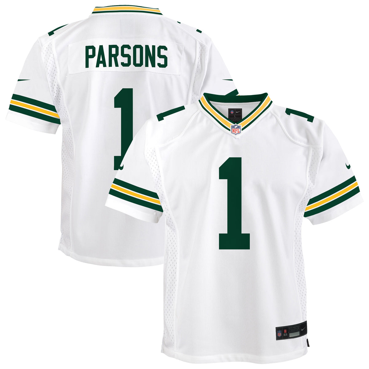Youth Green Bay Packers Micah Parsons Nike White White Game Jersey